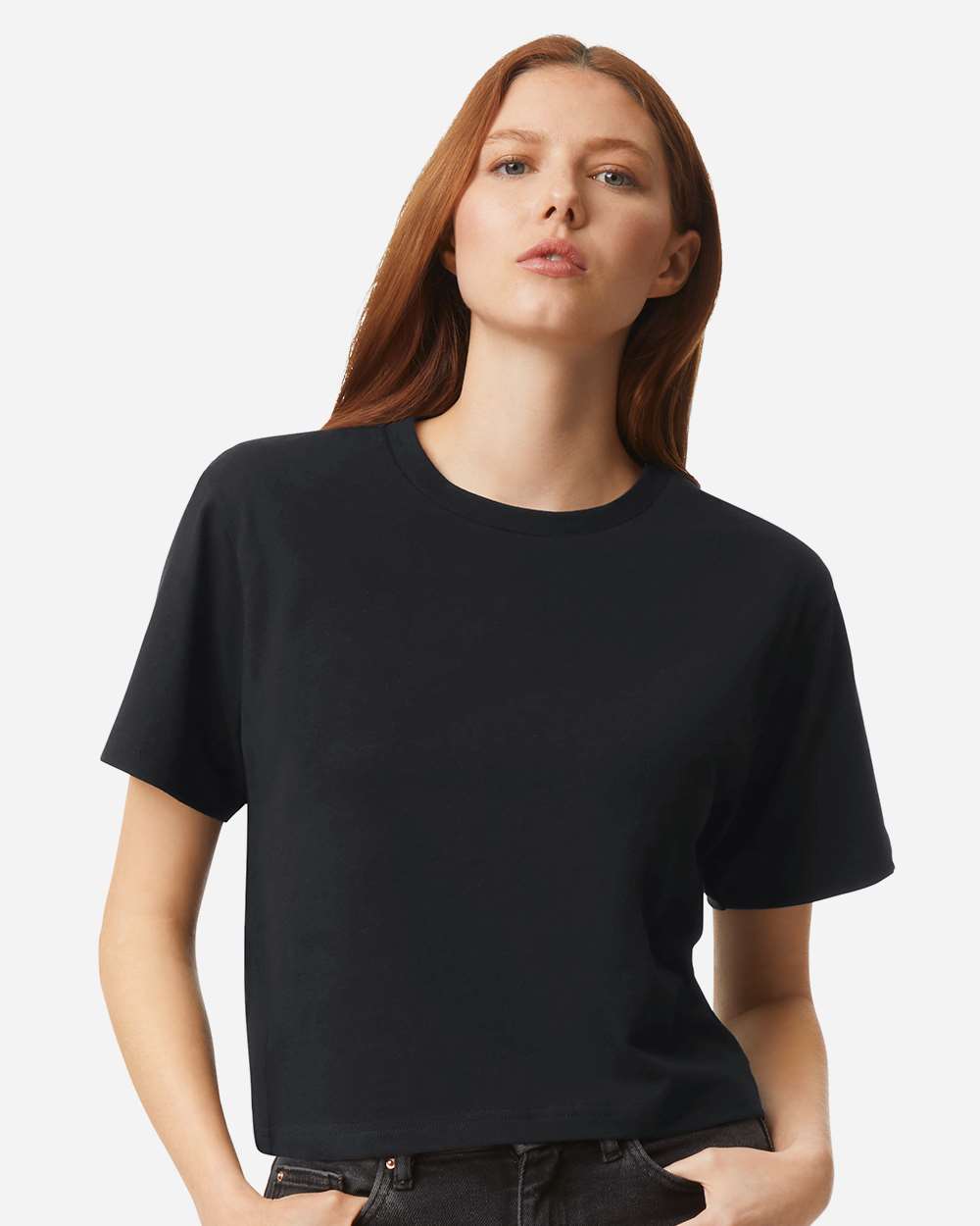 American Apparel Women's Fine Jersey Mid-Length Boxy Tee - 201