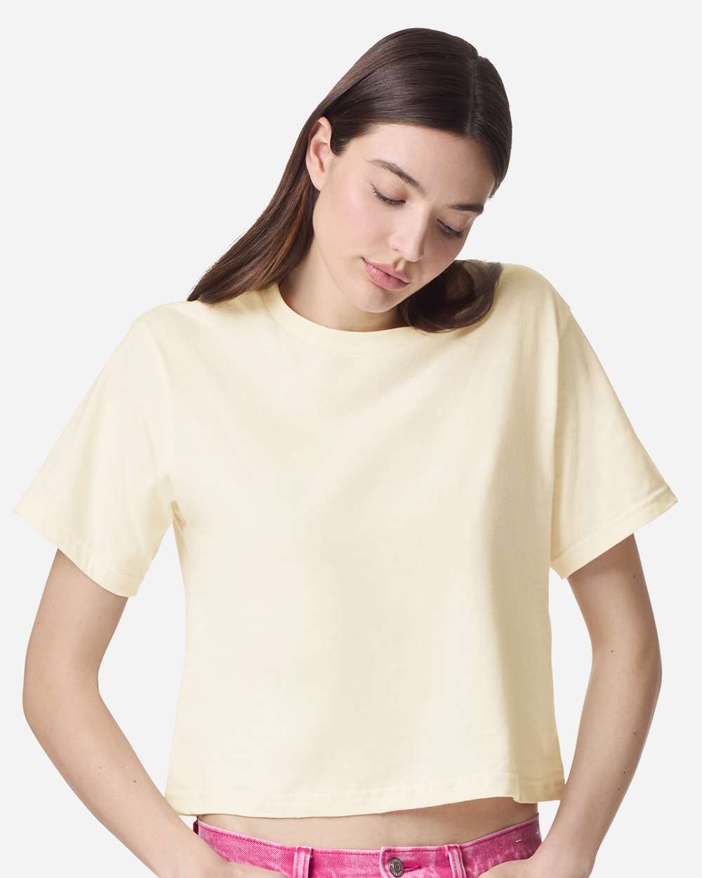 American Apparel Women's Fine Jersey Mid-Length Boxy Tee - 201