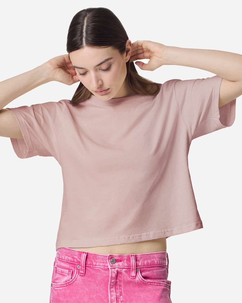 American Apparel Women's Fine Jersey Mid-Length Boxy Tee - 201