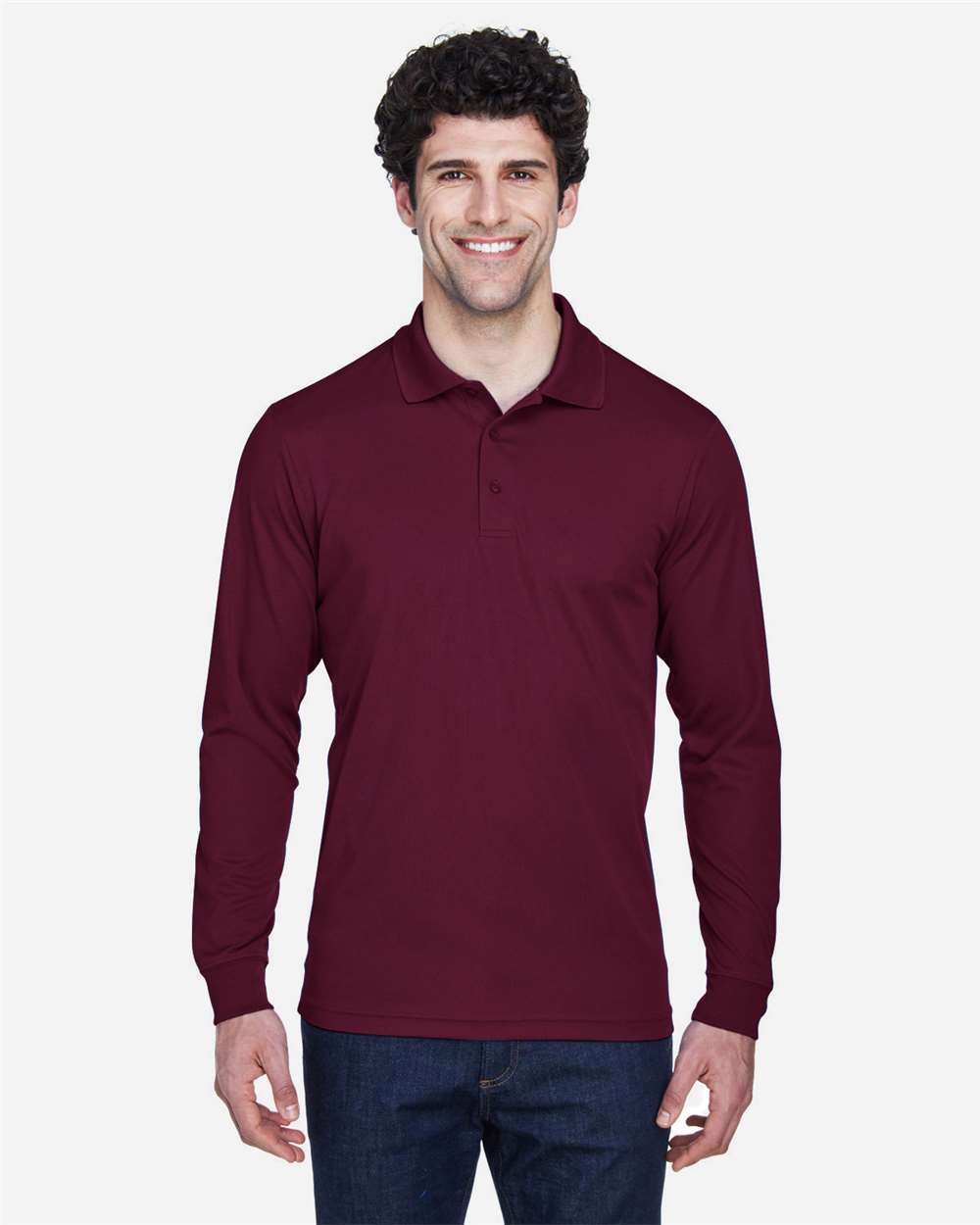 Core365 88192 Men's LS Piqué Polo