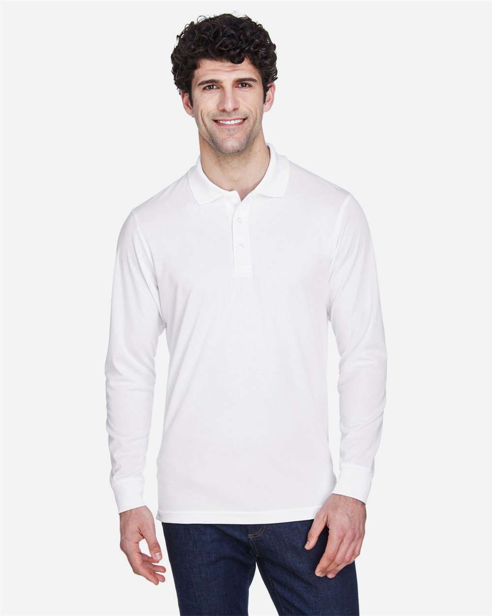 Core365 88192 Men's LS Piqué Polo