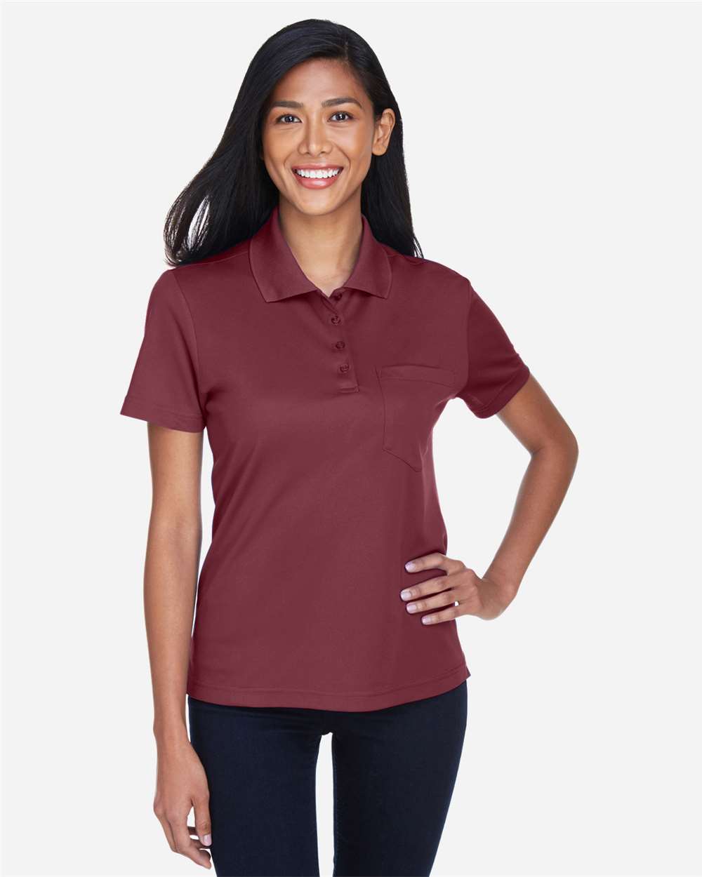Core365 78181P Women's Piqué Polo Pocket