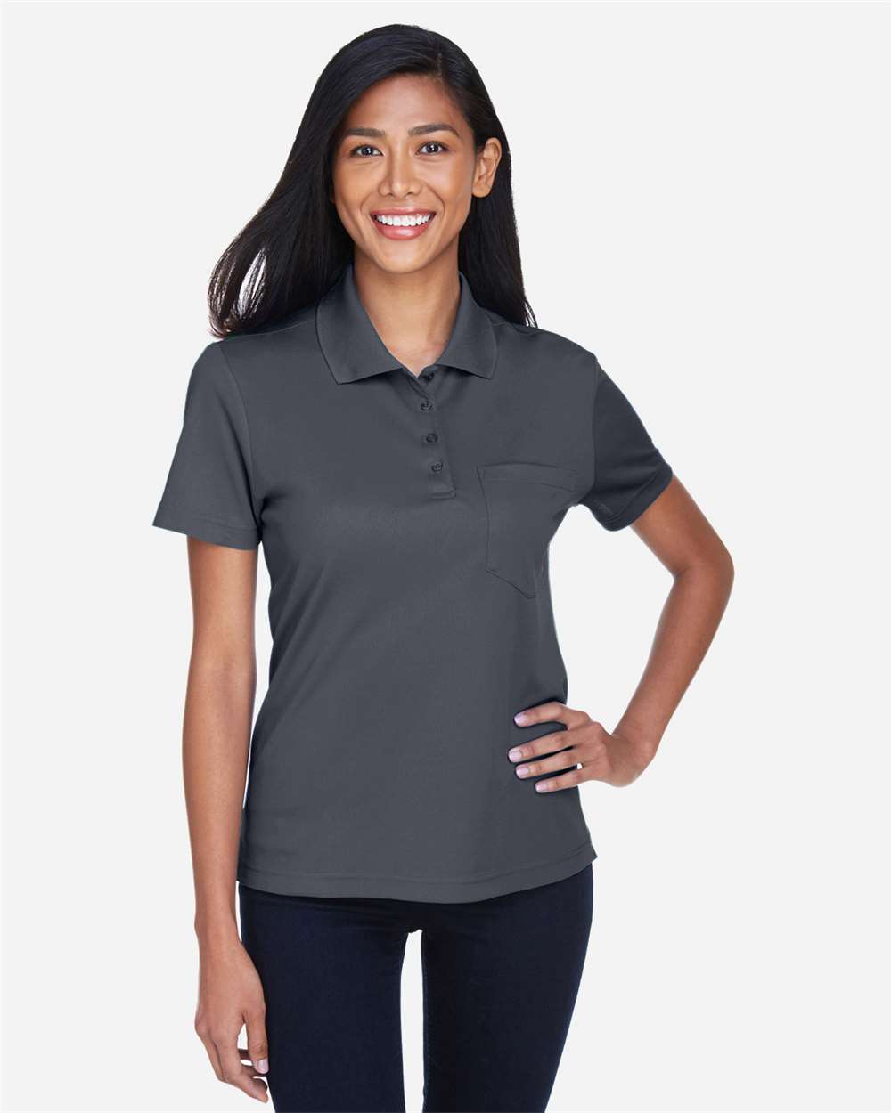 Core365 78181P Women's Piqué Polo Pocket