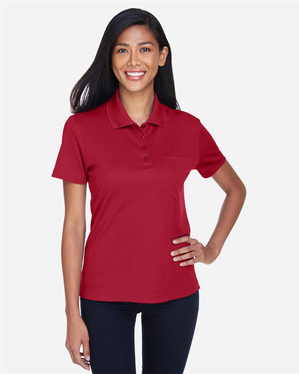 Core365 78181P Women's Piqué Polo Pocket