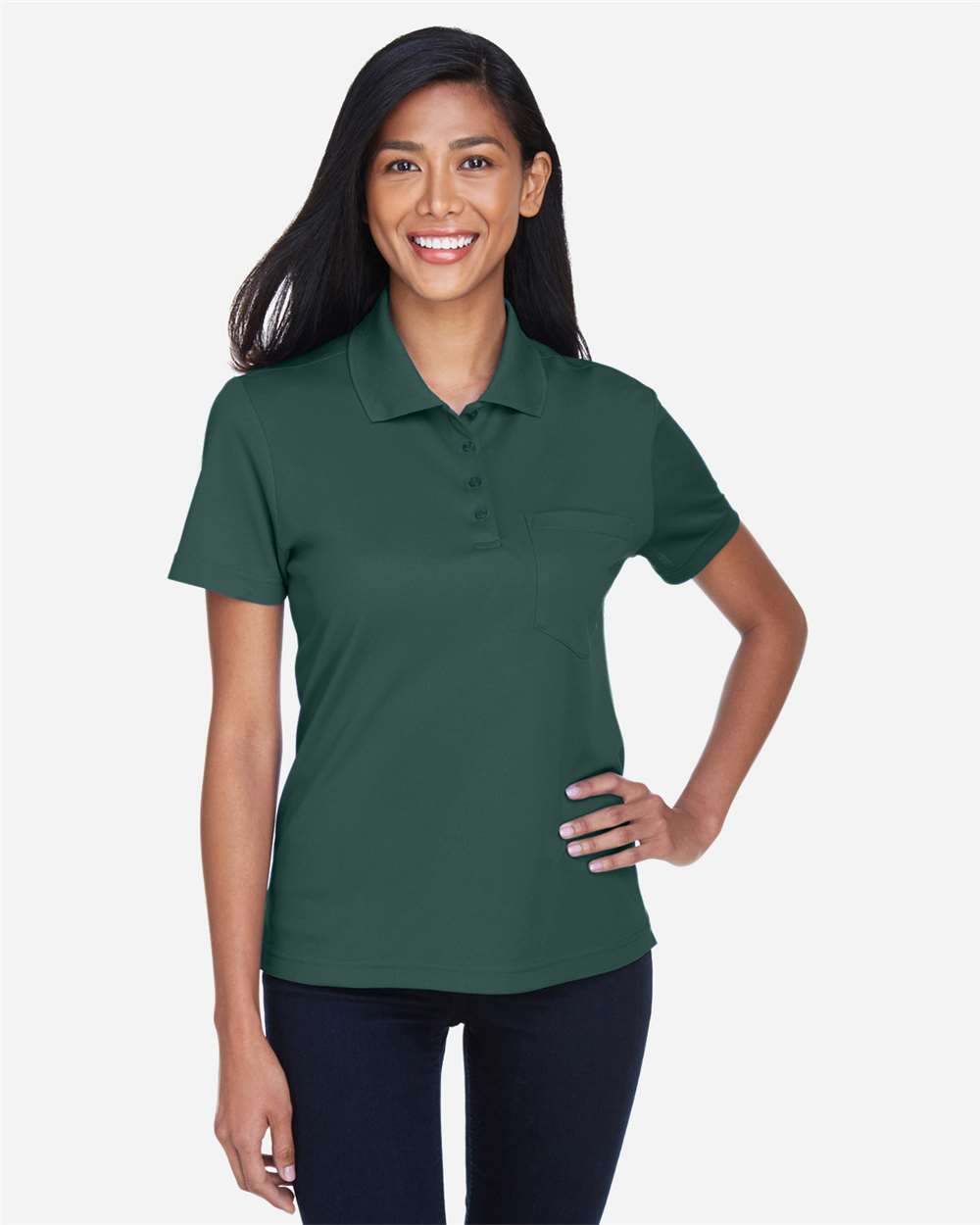 Core365 78181P Women's Piqué Polo Pocket
