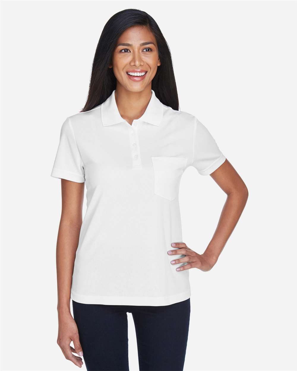 Core365 78181P Women's Piqué Polo Pocket