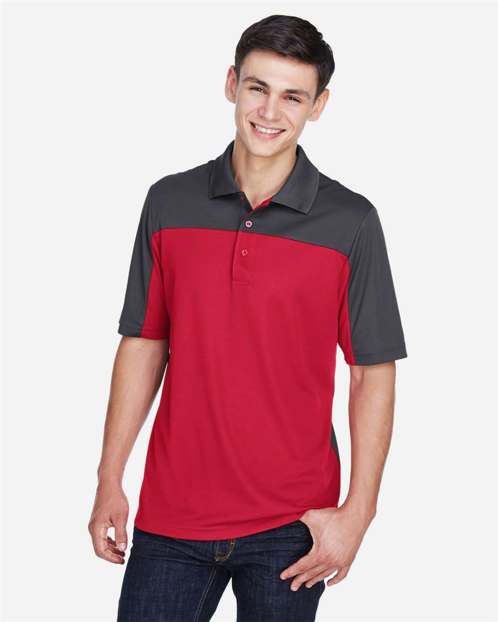 CE101 Men's Balance Colorblock Performance Piqué Polo
