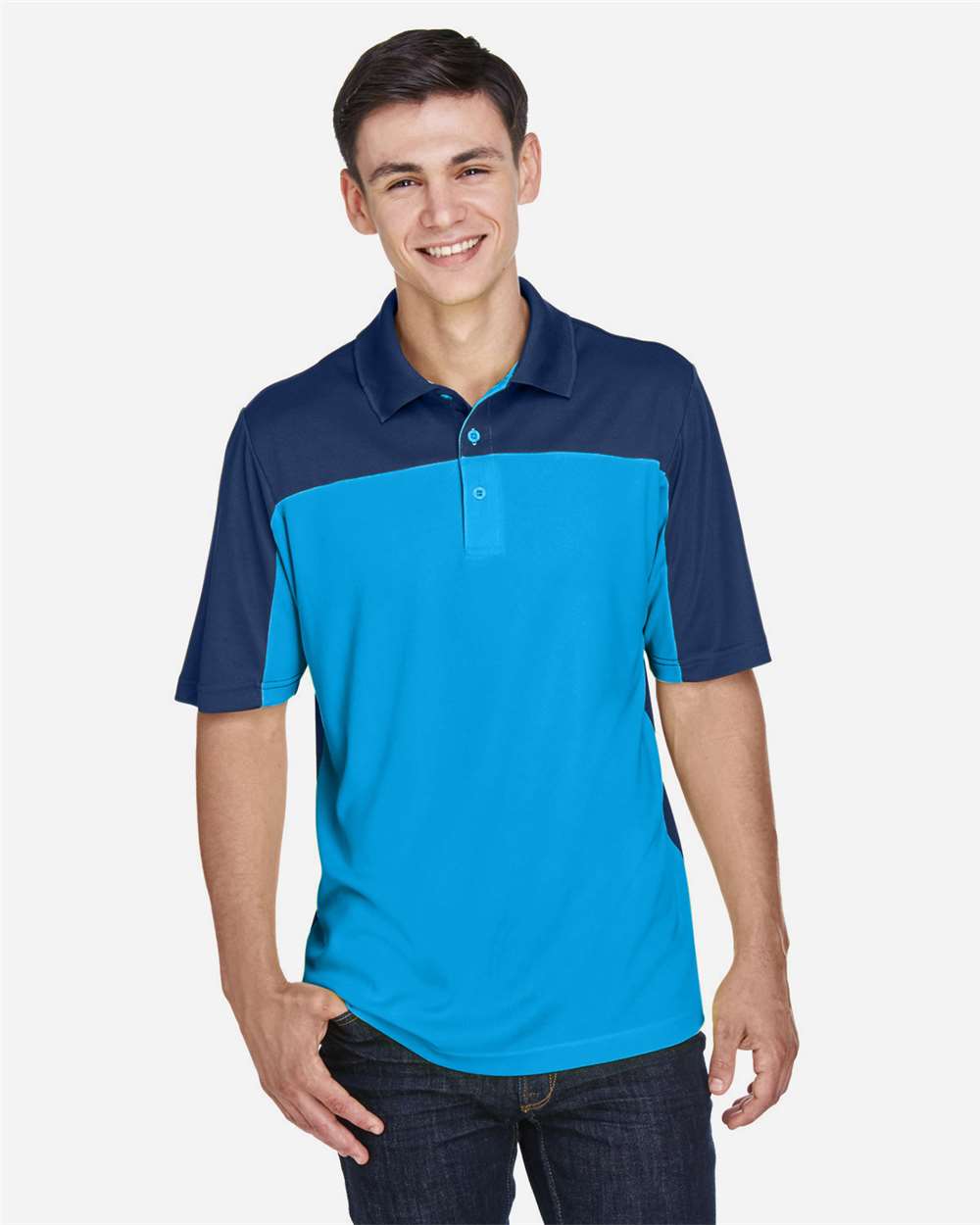 CE101 Men's Balance Colorblock Performance Piqué Polo