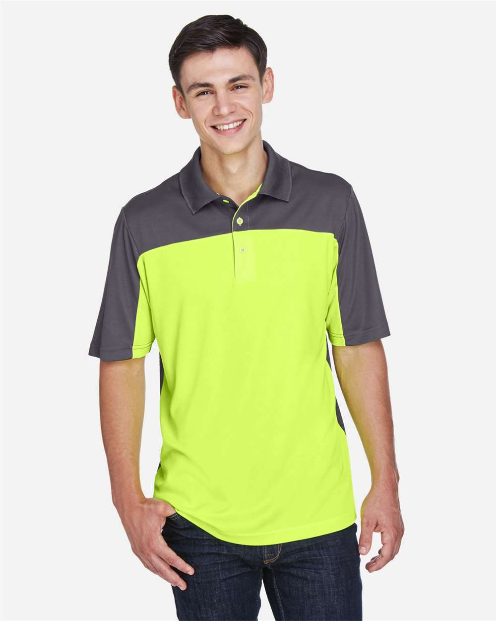 CE101 Men's Balance Colorblock Performance Piqué Polo