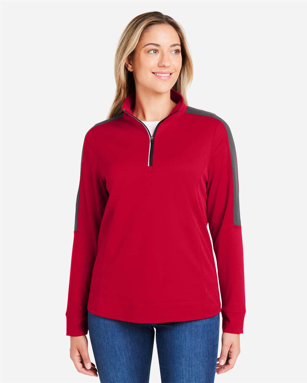Core365 CE404W Women's Colorblock 1/4-Zip Pullover